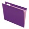 Pendaflex 1/5-Cut Tabs Letter Size Colored Reinforced Hanging Folders - Violet (25/Box)
